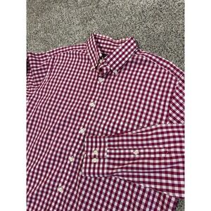 Charles Tyrwhitt Dress Shirt Mens Large‎ Pink Check Classic Fit Business